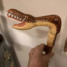 Schlange Holz Gehstock