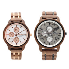 LOORIE Holzuhr Partneruhr Armbanduhr Wallnussholz Marmor Bonnie & Clyde neu