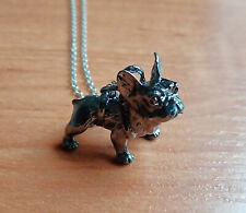Lagenlook Anhänger Kette Französische Bulldogge Dog Hund Charm