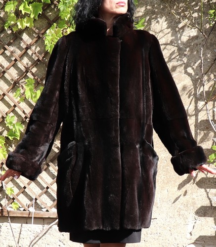 Nerzmantel samtnerz saga mink - samtnerz,