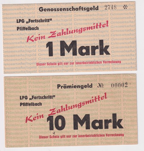 Banknoten und mark ddr - 1,