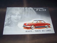 TOPRARITÄT Schöner Prospekt Panhard PL 17 von 1959 + Beiblatt !!!
