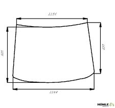 Frontscheibe zu Fritzmeier Verdeck M701 passend zu Traktoren mehrerer Hersteller