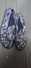Sanuk Damen Slipper Hausschuh ca. 39 Gummisohle flach grau