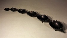 6 Igel aus Metall, Igelfamilie, gestapelt ein großer Igel, Hérisson, Hedgehog