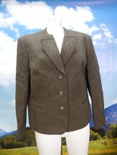 H.Moser Loden brauner Janker mit Stickerei herrliche Trachtenjacke Jacke Gr.44