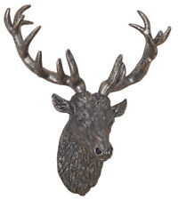 Hirschkopf Wanddekoration Geweih Landhausstil Jagdtrophäe 80cm Hirsch Skulptur