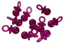 10 Schnuller klein lila ca. 2,5 cm 90er Jahre Plastik Anhänger Kult Vintage