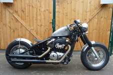 Bobber Stahlfender 160 mm breiter runder für Suzuki LS650 + Chop it Sticker