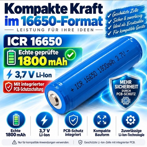 Akkuzelle 16650 1800mah - akkuzelle,