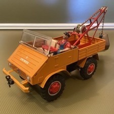 TIPPCO TCO Unimog 411 Abschleppaufbau Orange Original 60er Jahre Blechspielzeug