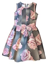 Monnalisa Mädchen Freizeitkleid Gr. 50 Mehrfarbig Blumenmuster Feminin
