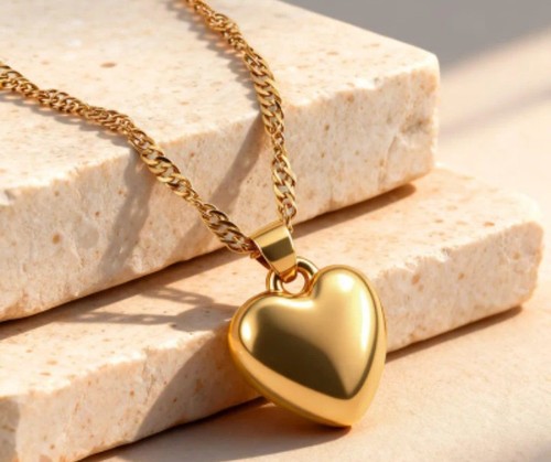 Goldene halskette herz - goldene,