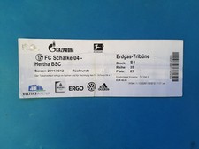 1 x Sammler Ticket Saison 2011/12 / Schalke 04-Hertha BSC