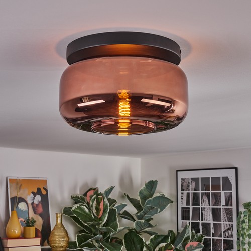 Schwarze retro deckenlampe aus - schwarze,