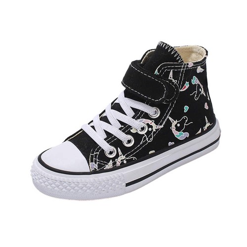 High top canvas sneaker - high-top, –