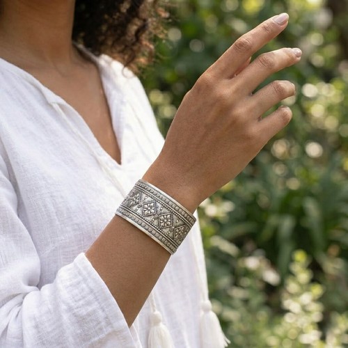 Ethno armreif silber breite - ethno,