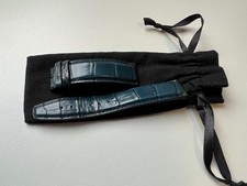 IWC Uhrenarmband Band Alligator Leder 20 mm 20/18 75/115 blau schwarz Leder
