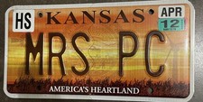 Kansas Autokennzeichen License