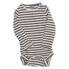 Next, Body, Größe: 74, M62-593-241, Grau/Weiß, Baumwolle/Elasthan, Streifen #ET5