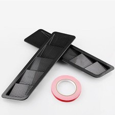2x Universal Kohlefaser Farbe Motorhaube Öffnung Auto Lufthutze Lufteinlass B4C0