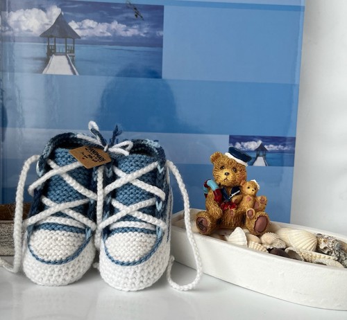 Babyschuhe chuks 10cm blau - babyschuhe,