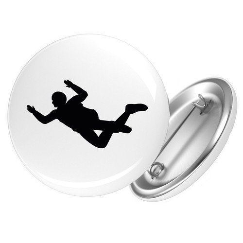 Button skydiving silhouette - button,