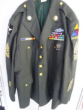 US Jacke Green Dress First Sergeant Vietnam Korea WWII  Original 1967