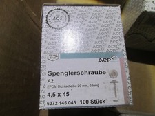 Spenglerschrauben  4,5x45mm (100Stück) Scheibe 20mm / Aktion NagDübReg