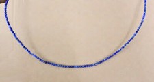 2,4 - 2,9  mm Facettiert  Lapislazuli Edelstein  kette ,,45 cm,  ( Lapis-79 )