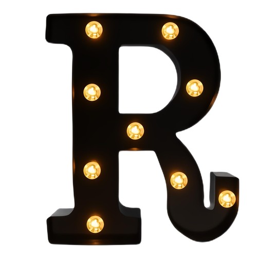 22cm led buchstaben schwarz - led,