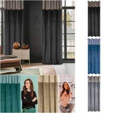 Samt Vorhang Palast Muster Vorhänge Velvet Gardinen mit Ösen Ösenschal Elegant