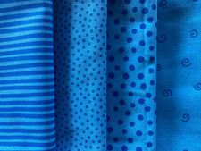 4 Fat Quarter (50x70 cm) Westfalenstoffe, Junge Linie blau