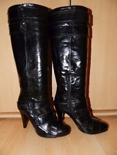Miss Sixty High Heel Echt Lack Leder Stiefel,Gr. 38, Absatz 10 cm Neuwertig 