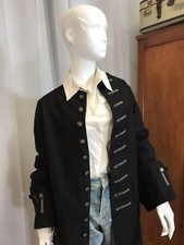 Designer Mantel Gr. L Kurzmantel NEU Schwarz Fetisch BDSM