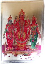 BILD Lakshmi Vishnu Prägedruck INDIEN Poster Kunststoff VORLAGE TATTOO edel  (36