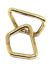 TRAPEZ RINGE 50 Stück MESSING