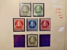Satz Berlin West, 1951/1952, Einweihung der Freiheitsglocke, Michel-Nr. 82 - 86