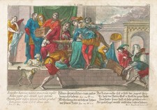 Martin Engelbrecht  Augsburg Bibel Biblia Bible Kupferstich 1740 verlorene Sohn