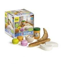 Erzi Set Frankreich: Baguette, Camembert, Croissant für Kinderküche (Holz) 28146