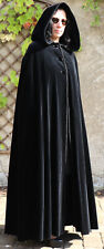 Mantel Cape Kapuze Poncho Samt Umhang Edmond Corty Swinger Vintage Gothic Black