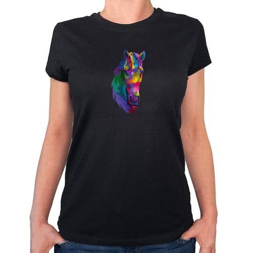 Damen shirt pferdekopf - t-shirt,