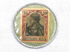 Notgeld / Briefmarken-Kapselgeld, 50 Pfennig, Mainz / Bad Kreuznach, D.R.P.