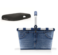 reisenthel SET carrybag Korb jeans classic blue BK4063S + Cover schwarz BP7003