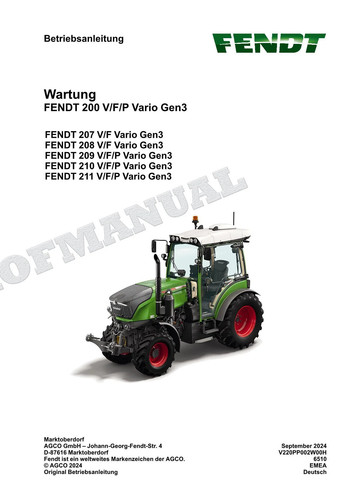 Fendt 200 207 - 207, 208