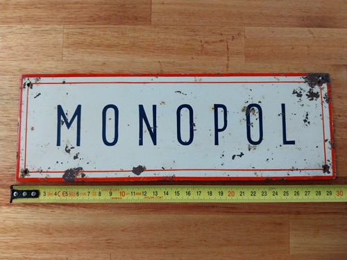 Altes blechschild monopol - altes,
