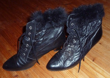 Walpurgis - Stiefelette - Schnür-Stiefelette -Hexen-Stiefelette - Größe 38