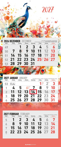 Monatskalender design 2027 - design, |
