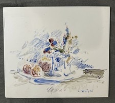 KPM Porzellanfliese Handbemalt von Roland Ladwig - signiert - Original 