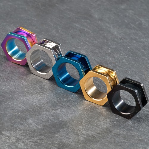Hexagon flesh tunnel stahl - flesh,